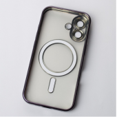 Силиконовый чехол SHINING with MagSafe для iPhone 16 Темно Фиолетовый