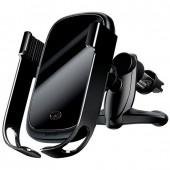 Автодержатель Baseus Wireless Charger Rock Solid Electric Car Mount (WXHW01-01) Black