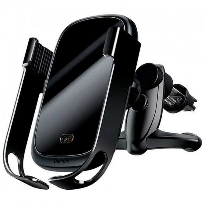 Автодержатель Baseus Wireless Charger Rock Solid Electric Car Mount (WXHW01-01) Black