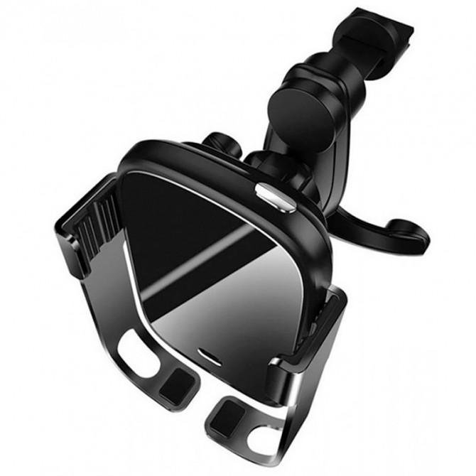 Автодержатель Baseus Wireless Charger Rock Solid Electric Car Mount (WXHW01-01) Black-2