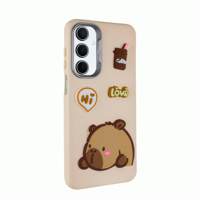 Чехол TPU Leather Toys для Samsung Galaxy A16 4G/5G (Capybara / Sand)