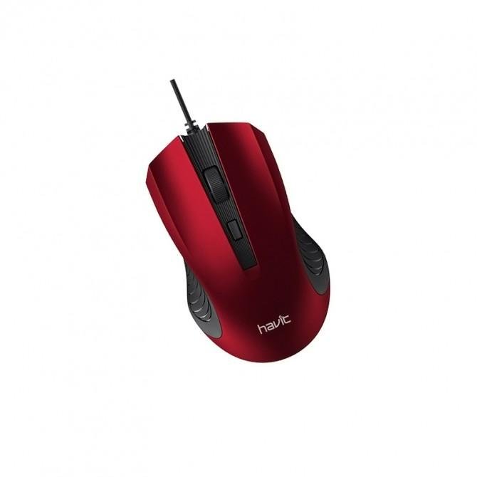 Проводная мышь Havit HV-MS752 USB, black/red-1