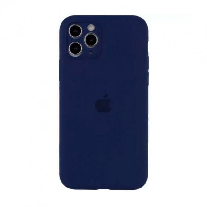 Оригинальный силиконовый чехол для iPhone 12 Pro Max Темно Фиолетовый FULL (with camera protection)