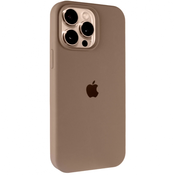 Силиконовый чехол для iPhone 16 Pro Max Brown FULL