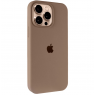 Силиконовый чехол для iPhone 16 Pro Max Brown FULL