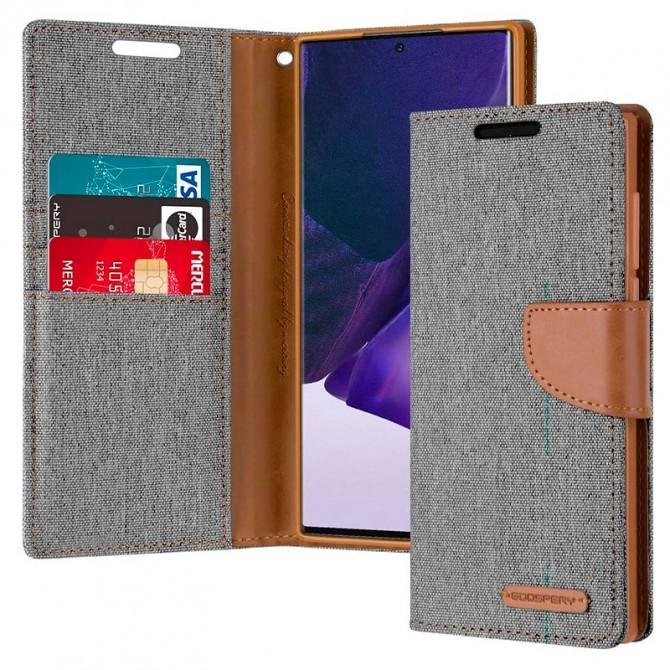 Чехол Universal Book Cover Goospery Canvas Diary 5.5" Grey