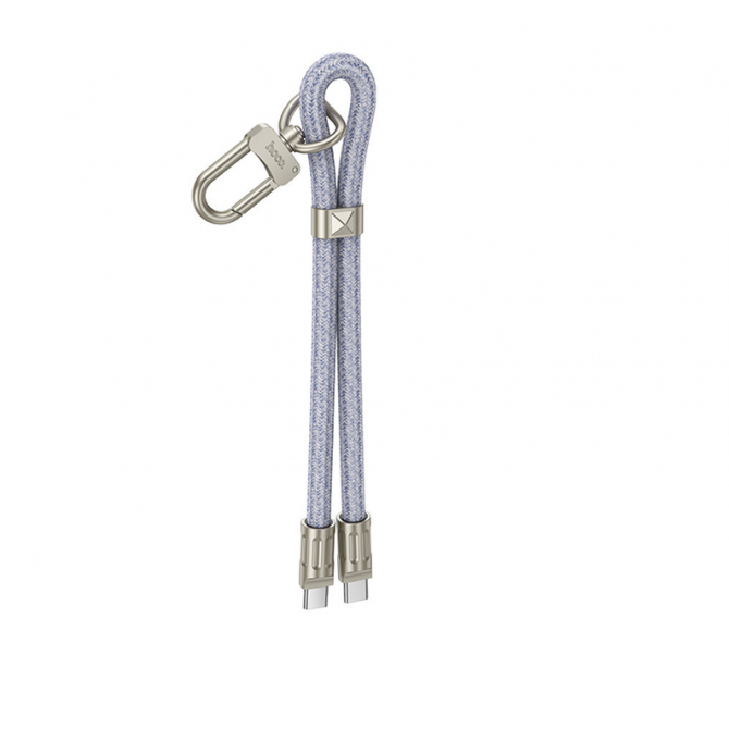 Кабель Hoco GH5 PD for Type-C to Type-C Blue 0.22m (шнурок для браслету)