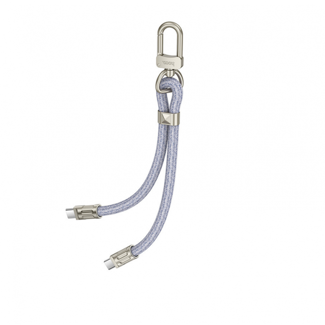 Кабель Hoco GH5 PD for Type-C to Type-C Blue 0.22m (шнурок для браслету)-2
