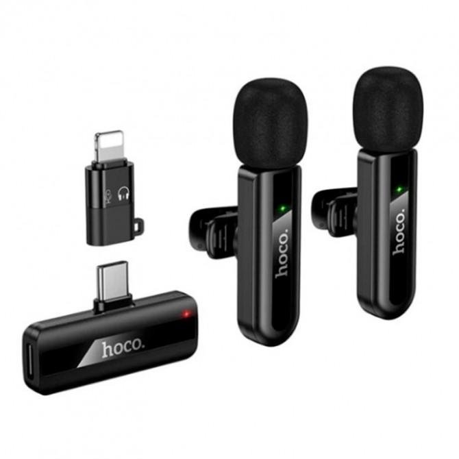 Мікрофон Hoco L20A Fair dual mic wireless iPhone/Type-C Чорний