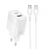 Сетевое зарядное устройство 1USB + Type-C Hoco CS112A PD30W+QC3.0 White + Cable Type-C