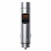 ФМ модулятор Baseus Energy Column MP3 Charger PPS QC 2USB 18W Silver