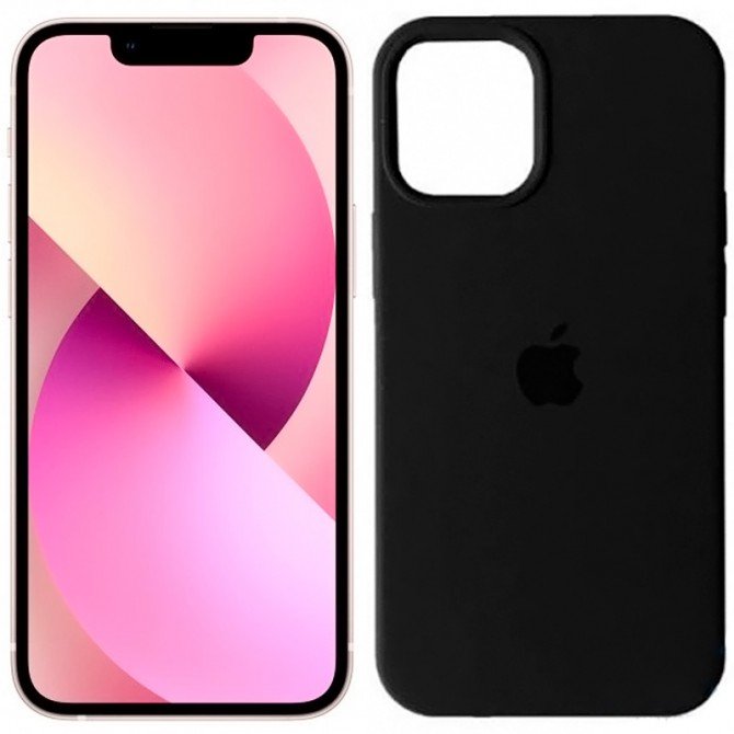 Силіконовий чохол для iPhone 13 Чорний FULL-1