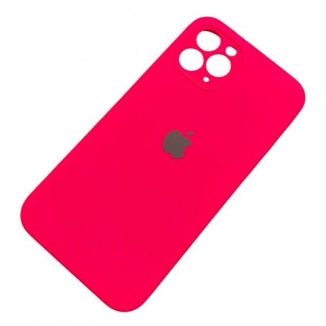 Силиконовый чехол для iPhone 12 Pro Max Неоново Розовый FULL (with camera protection)