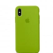 Оригинальный силиконовый чехол для iPhone X/Xs Оливковый FULL