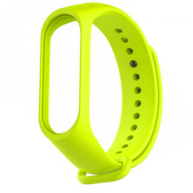 Ремінець для Xiaomi Mi Band 3/4 (Silicone) Лайм-2