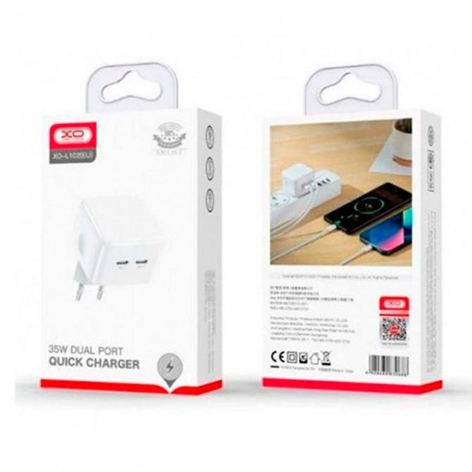 Сетевое зарядное устройство XO L102 35W/2 USB-C White-1