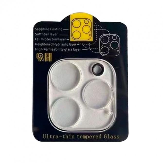 Защитное стекло на камеру Full Block (тех.пак) для Apple iPhone 12 Pro Max (6.7") Прозрачное