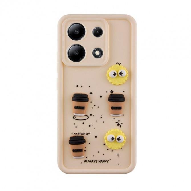 Чехол TPU Toys Case для Xiaomi Redmi Note 13 4G (Sand / Always Happy)