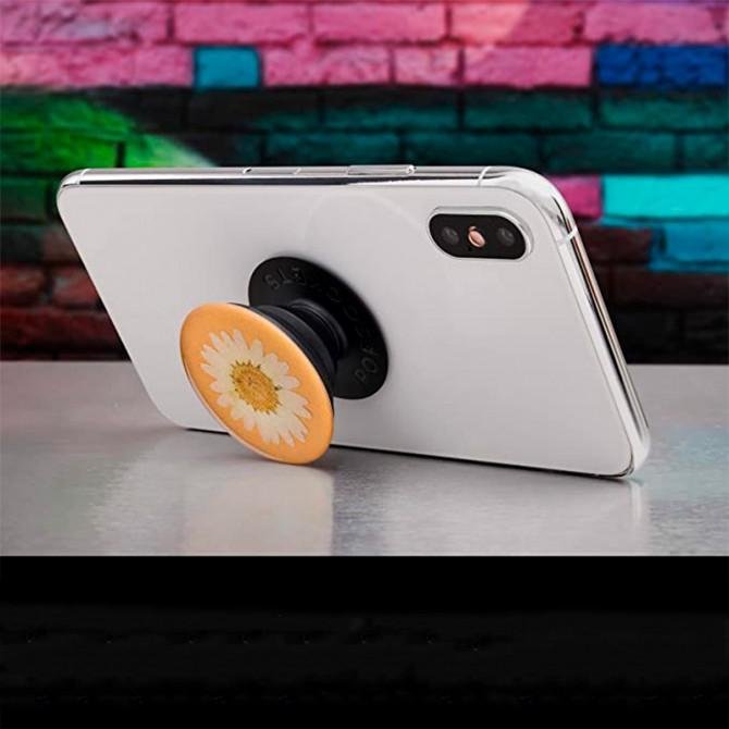 Держатель Pop Socket Flowers White-Gold-2