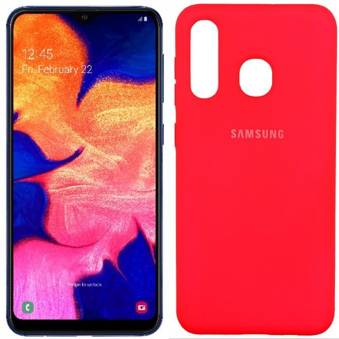 Чехол Soft Case для Samsung A205/305 Galaxy A20/A30 2019 Ярко розовый FULL
