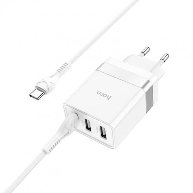 МЗП 2USB + Type-C Hoco N21 Pro PD30W+QC3.0 White + Cable Type-C to Type-C-1