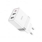 МЗП 2USB + Type-C Hoco N21 Pro PD30W+QC3.0 White