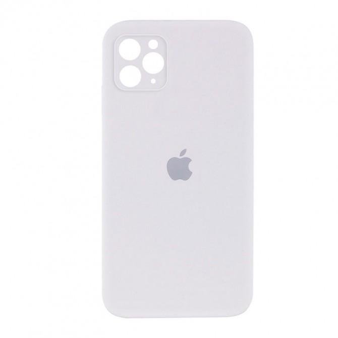 Силиконовый чехол для iPhone 11 Pro Max Белый FULL (SQUARE SHAPE)