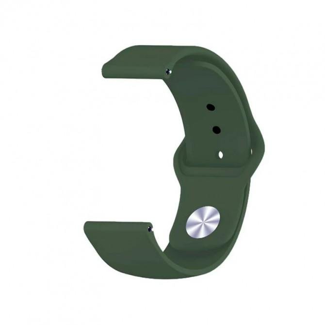 Ремешок универсальный силиконовый Semi-twill 20mm Зеленый-1