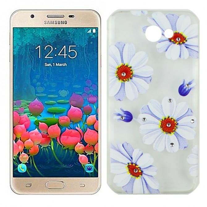 Чехол Lucent Diamond Case для Samsung J5 Prime Daisy (Blue)