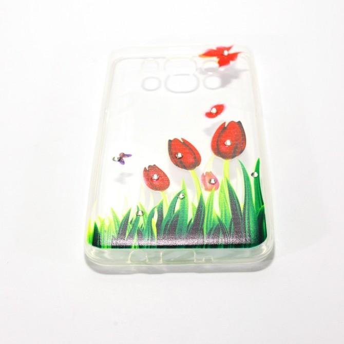 Чехол Lucent Diamond Case для Samsung J5 Prime Tulips (Red)-3