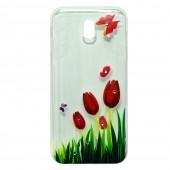 Чехол Lucent Diamond Case для Samsung J530 (J5-2017) Tulips (Red)