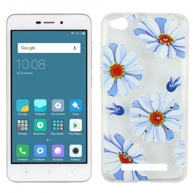 Чехол Lucent Diamond Case для Xiaomi Redmi Note 2 Daisy (Blue)