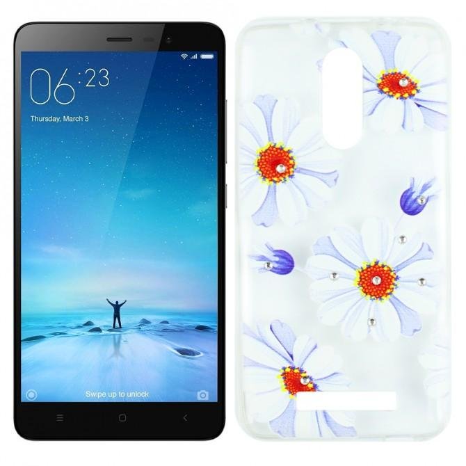 Чехол Lucent Diamond Case для Xiaomi Redmi Note 3 Daisy (Blue)