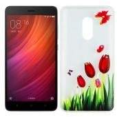 Чехол Lucent Diamond Case для Xiaomi Redmi Note 4 Tulips (Red)