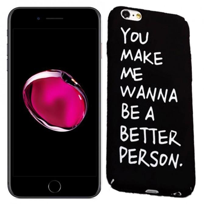 Чехол Matte PC Case You make me wanna be для iPhone 7 Чёрный