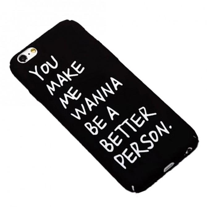 Чехол Matte PC Case You make me wanna be для iPhone 7 Чёрный-2