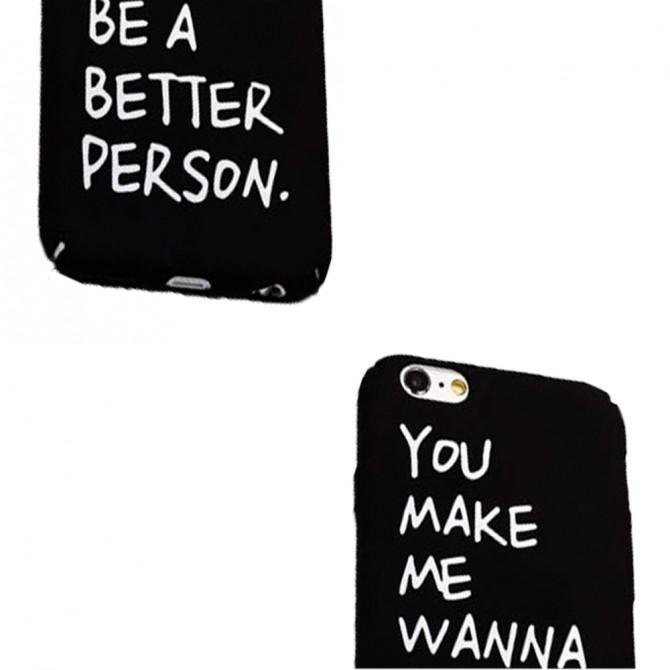 Чехол Matte PC Case You make me wanna be для iPhone 7 Чёрный-3