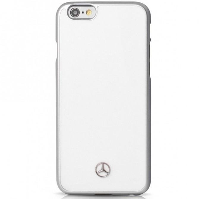 Чохол Mercedes Metallic Plate Hard Case для iPhone 6/6S Білий-1