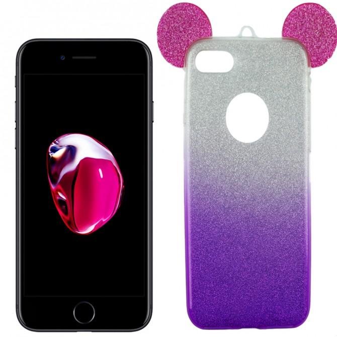 Чехол Mickey TPU Case с блестками для iPhone 7