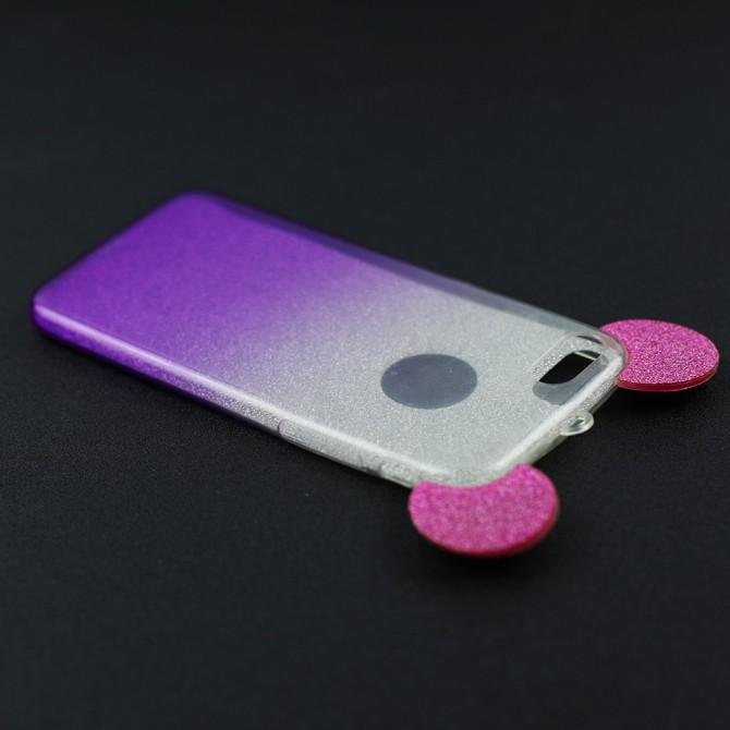Чехол Mickey TPU Case с блестками для iPhone 7-3