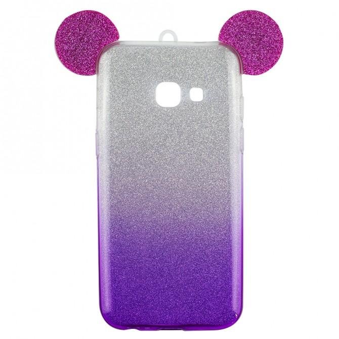 Чехол Mickey TPU Case с блестками для Samsung A320 (A3 2017)-1
