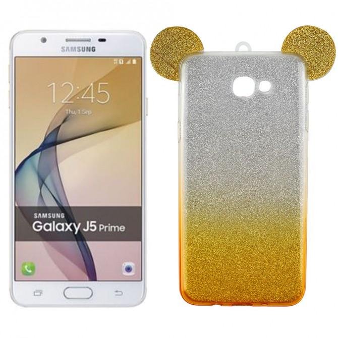 Чехол Mickey TPU Case с блестками для Samsung J5 Prime/G570