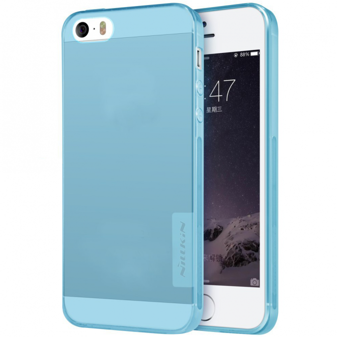 Чехол NILLKIN Nature TPU для iPhone 5 Blue-1