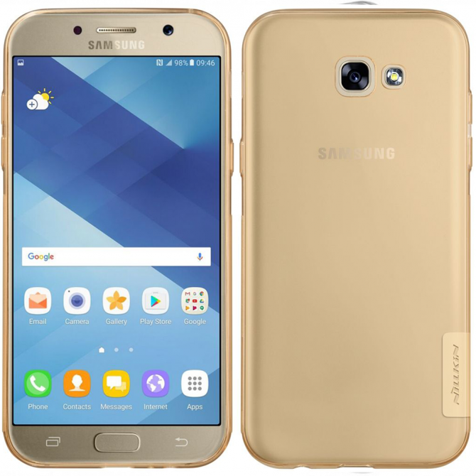 Чехол NILLKIN Nature TPU для Samsung A710 (A7-2016) Gold