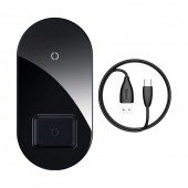 Бездротовий зарядний пристрій Baseus Simple 2in1 (WXJK-A01) Чорний (Phone + Pods) Бездротовий зарядний пристрій Baseus Simple 2in1 (WXJK-A01) Чорний (Phone + Pods)
