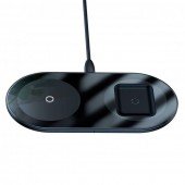 Бездротовий зарядний пристрій Baseus Simple 2in1 (WXJK-A01) Чорний (Phone + Pods) Бездротовий зарядний пристрій Baseus Simple 2in1 (WXJK-A01) Чорний (Phone + Pods)