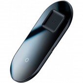Бездротовий зарядний пристрій Baseus Simple 2in1 (WXJK-A01) Чорний (Phone + Pods) Бездротовий зарядний пристрій Baseus Simple 2in1 (WXJK-A01) Чорний (Phone + Pods)