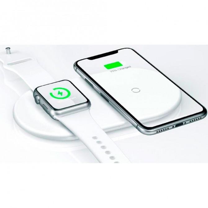 Бездротовий зарядний пристрій Baseus Smart 2in1(Type-C) (WX2IN1P20-02) Бiлий (Phone + Watch)-1