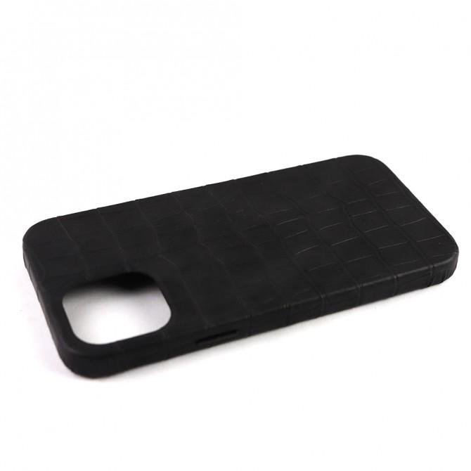 Чехол Leather Croc для Apple Iphone 12/12 Pro Black-3