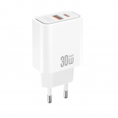 Мережевий зарядний пристрій XO CE42 30W 1USB+Type-c White
